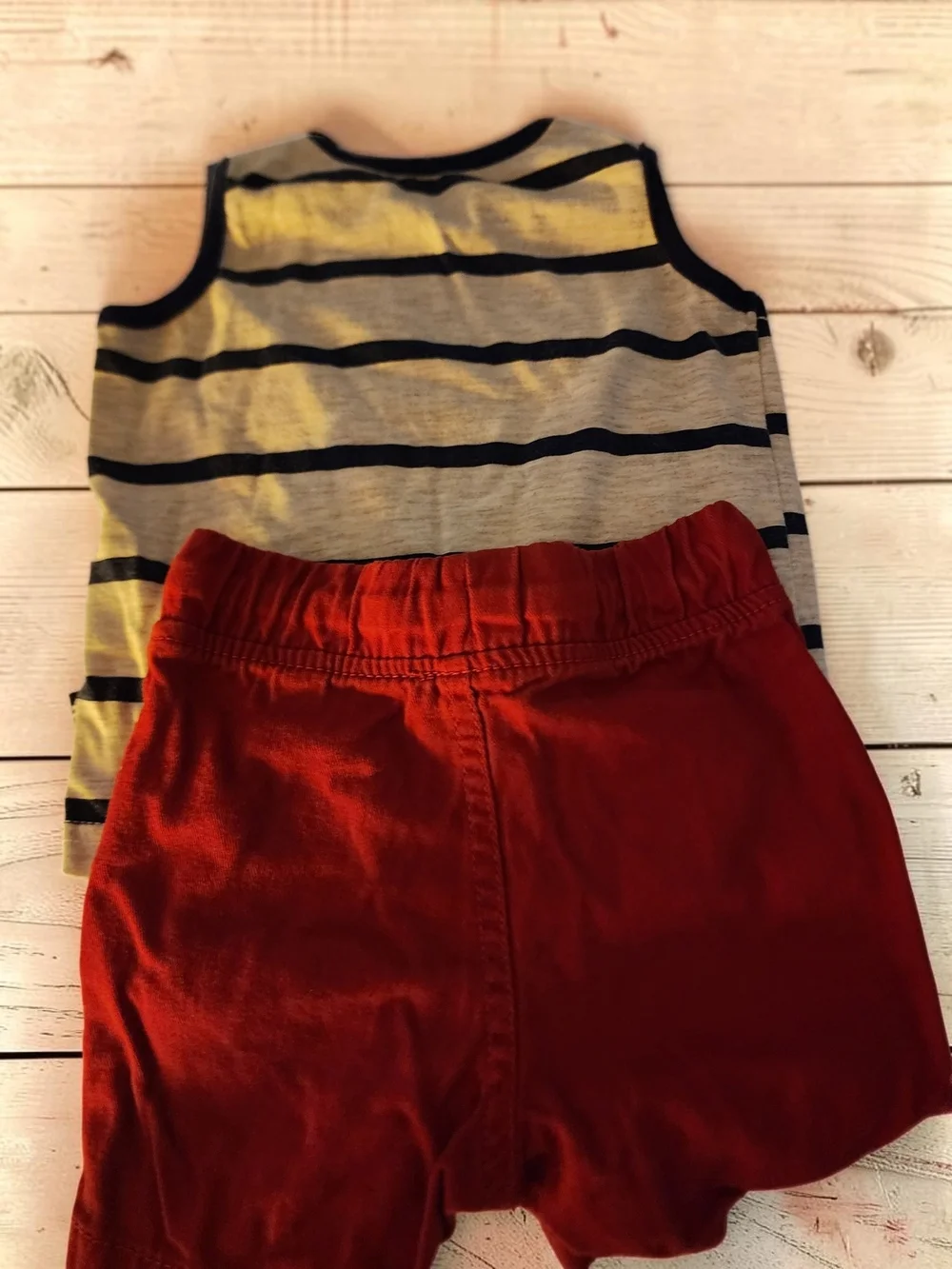 Nautica Striped Tank & Red Shorts Set